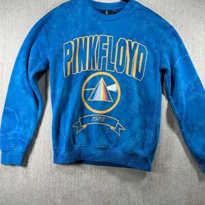 Throwback Blue Tie Dye Color Pink Floyd 1973  Dark Side of the Moon Sweatshirt